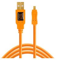 Tether Tools CU8015-ORG USB-kabel USB 2.0 USB-mini-B stekker, USB-A stekker 4.60 m Oranje Met Ferrietkern - thumbnail