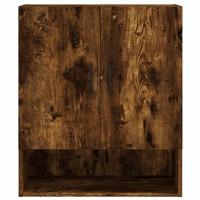 Wandkast 60x31x70 cm bewerkt hout gerookt eikenkleurig - thumbnail