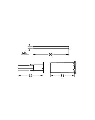 Grohe Rapido Smartbo. Verlengstuk 2,5 cm