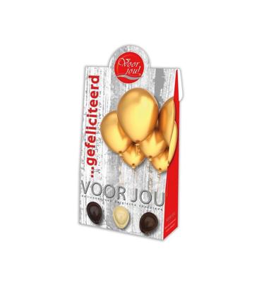 Voor Jou! Cadeau doos young ballonnen gefeliciteerd 100 Gram Voor Jou! Cadeau doos young ballonnen gefeliciteerd 100 Gram