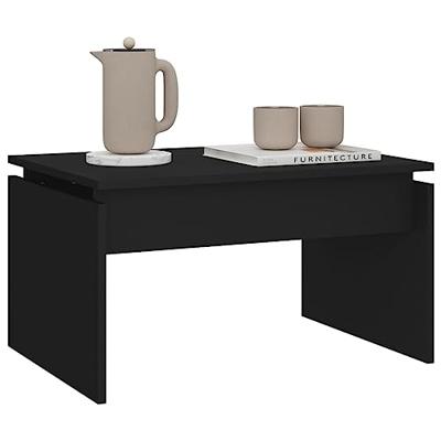 Salontafel 68x50x38 cm spaanplaat zwart