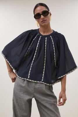 By-Bar Blouse emmi embroidery | charcoal