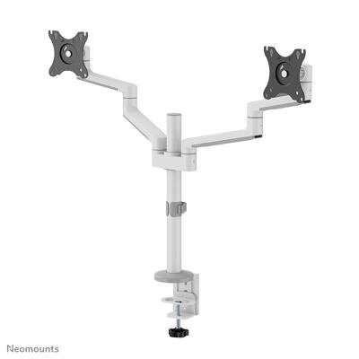 Neomounts ds60-425wh2 desk-mount, 2x 27 inch/ 8kg, tilt/ rotate/ swivel, 100x100 mm, white