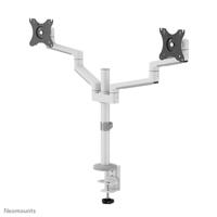 Neomounts ds60-425wh2 desk-mount, 2x 27 inch/ 8kg, tilt/ rotate/ swivel, 100x100 mm, white - thumbnail
