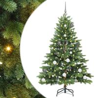 Kunstkerstboom met 150 LED met standaard Groen 150 cm PE en PVC - thumbnail