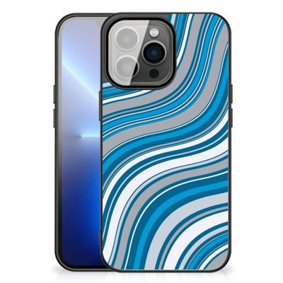iPhone 13 Pro Max Back Case Waves Blue