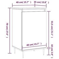 Dressoirs 2 st 40x35x70 cm bewerkt hout betongrijs - thumbnail