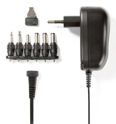 Universele AC-voedingsadapter | 3/4,5/5/6/7,5/9/12 V DC | 1,0 A