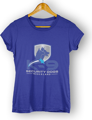 T-shirt Unisex Blauw - K9 Securitydogs