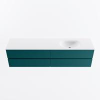 MONDIAZ VICA 190cm badmeubel onderkast Smag 4 lades. Wastafel MOON rechts 1 kraangat, kleur Talc. - thumbnail