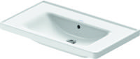 Wastafel Duravit D-Neo Met Rand Overloop Kraanvlak Zonder Kraangat 80 cm Hoogglans Wit - thumbnail