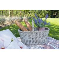 Clayre & Eef Opbergmand 51x22x40 cm Bruin Rotan Rond Mand - thumbnail