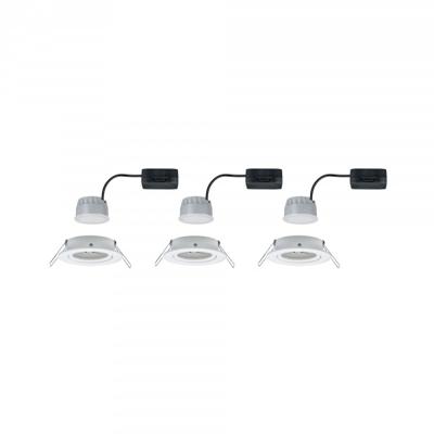 Paulmann 93485 Nova Inbouwlamp Set van 3 stuks LED LED 18 W Wit (mat) Paulmann 93485 Nova Inbouwlamp Set van 3 stuks LED LED 18 W Wit (mat)