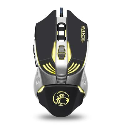 iMICE V5 USB 7 knoppen 4000 DPI Wired optische kleurrijke Backlight Gaming muis voor Computer PC Laptop (zwart)