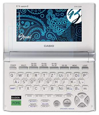 Bruni Beschermfolie compatibel met Casio EWG200 Folie, zonneklaar Schermfolie (2X)