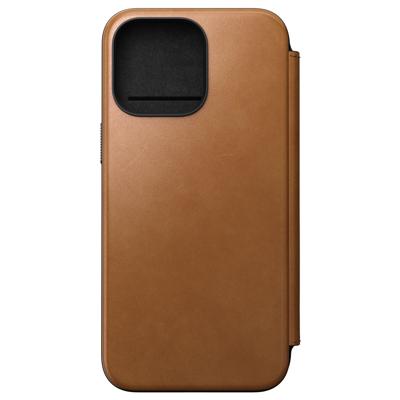 Nomad Modern lederen folio iPhone 15 Pro Max - English Tan