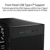 Asus AP201 ASUS PRIME CASE TG Mini-tower PC-behuizing Zwart - thumbnail