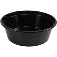 Bak | PP | 225ml | Ø119mm | kunststof cup | 39mm | zwart | 500 stuks - thumbnail