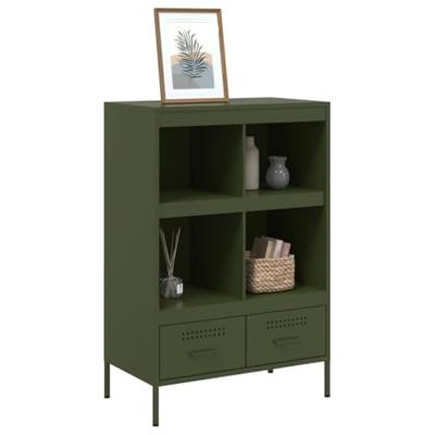 Hoge kast 68x39x101,5 cm staal olijfgroen