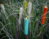 LED Solar kaars fakkel Ø4-H90cm wit - thumbnail