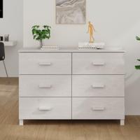 Dressoir HAMAR 113x40x80 cm massief grenenhout wit - thumbnail