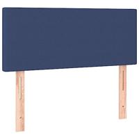Boxspring met matras stof blauw 80x200 cm - thumbnail