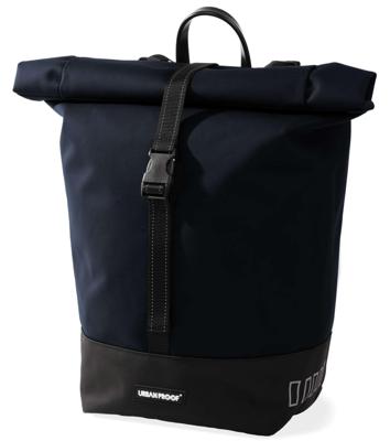 Gerecyclede enkele fietstas Urban Proof Rolltop 20 liter 30 x 15 x 42cm - blauw