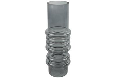 Vaas Marci glas ro 11x11x32 cm grijs Countryfield - Countryfield