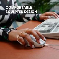 Perixx PERIMICE-209 U M Muis Kabelgebonden Optisch Beige 3 Toetsen 1000 dpi - thumbnail