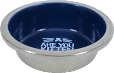 Katteneetbak RVS/melamine 11 cm blauw Eet-en-drinkbakken-kat Gebr. de Boon - Gebr de boon