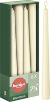 Bolsius gotische dinerkaars 8 stuks soft pearl 25 cm - thumbnail