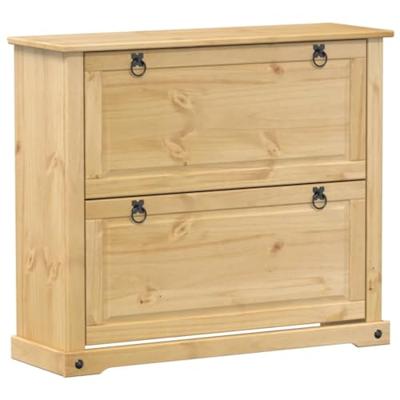 VidaXL Schoenenkast corona 99x32x85 cm massief grenenhout VidaXL Schoenenkast corona 99x32x85 cm massief grenenhout