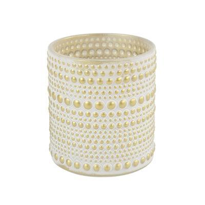 Countryfield theelichthouder hailey l wit/zilverkleurig 12,5 cm | 12 stuks