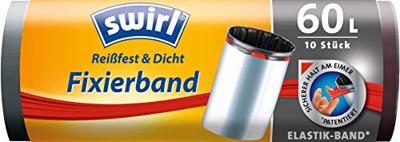 Swirl pedaalemmerzakken met fixeerband 60 liter 10 stuks