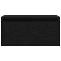 Nachtkastje met LED's wandgemonteerd zwart eiken - thumbnail