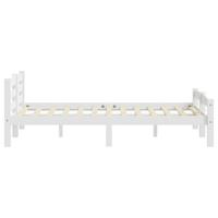 Bedframe massief grenenhout wit 200x200 cm - thumbnail