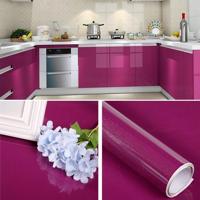 Pearlescent creatieve PVC bakstenen decoratie meubels behang stickers slaapkamer woonkamer muur waterdicht behang roll grootte: 60x500cm (paars) - thumbnail