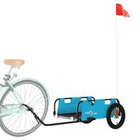 Fietstrailer oxford stof en ijzer blauw - thumbnail