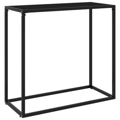 VidaXL Wandtafel 80x35x75 cm gehard glas zwart VidaXL Wandtafel 80x35x75 cm gehard glas zwart