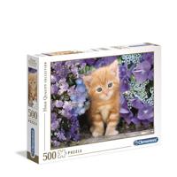 Clementoni puzzel kat met bloemen, 500st. - thumbnail