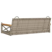 Schommelbank 109x62x40 cm poly rattan grijs - thumbnail
