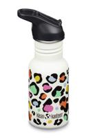 Klean Kanteen KlK 12oz Classic Narrow met flipsportdop Drinkfles Leopard Print 355ml - thumbnail