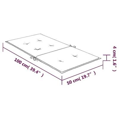 VidaXL Stoelkussens 2 st lage rug stof meerkleurig