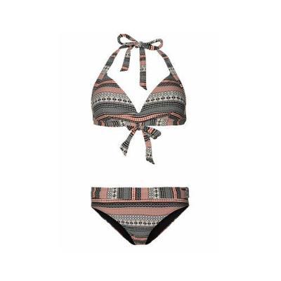 Protest halter bikini Eleonore met all over print zwart/bruin Protest halter bikini Eleonore met all over print zwart/bruin