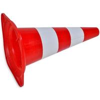 VidaXL Verkeerskegel reflecterend 50 cm rood en wit 10 st - thumbnail