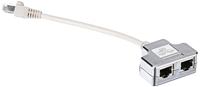 Digitus RJ45 Netwerk Adapter CAT 5, CAT 5e [1x RJ45-stekker - 2x RJ45-bus] Grijs - thumbnail