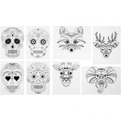 Creativ Company Vellen krimpfolie met motieven, vel 10,5x14,5 cm, dikte 0,3 mm, mat transparant, 36 vel/ 1 doos Creativ Company Vellen krimpfolie met motieven, vel 10,5x14,5 cm, dikte 0,3 mm, mat transparant, 36 vel/ 1 doos