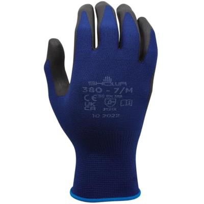 Showa handschoenen - 380 - maat M - grijs / blauw - NBR - foam grip
