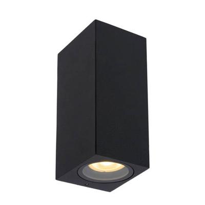 Lucide ZARO - Wandspot / Wandlamp Binnen/Buiten - 2xGU10 - IP65 - Zwart