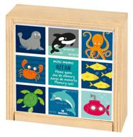 Moses houten mini memory 9,3 cm zeedieren - thumbnail